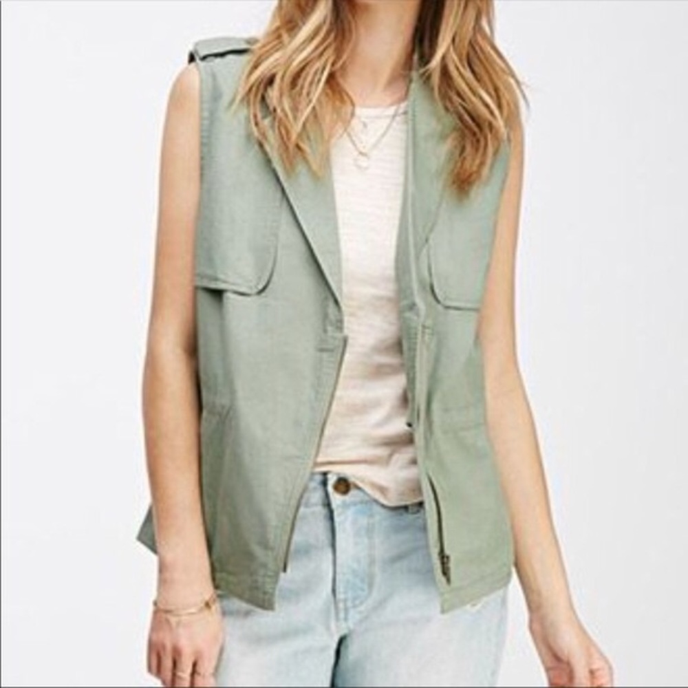 Forever21 Contemporary Army Vest